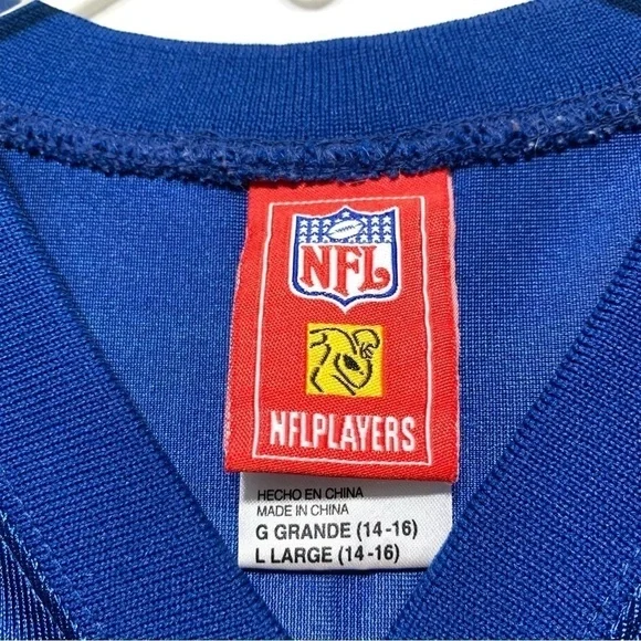 Reebok Manning Colts Blue & White Jersey Kids L 14-16 NFL Woman’s Size XS - Picture 3 of 6